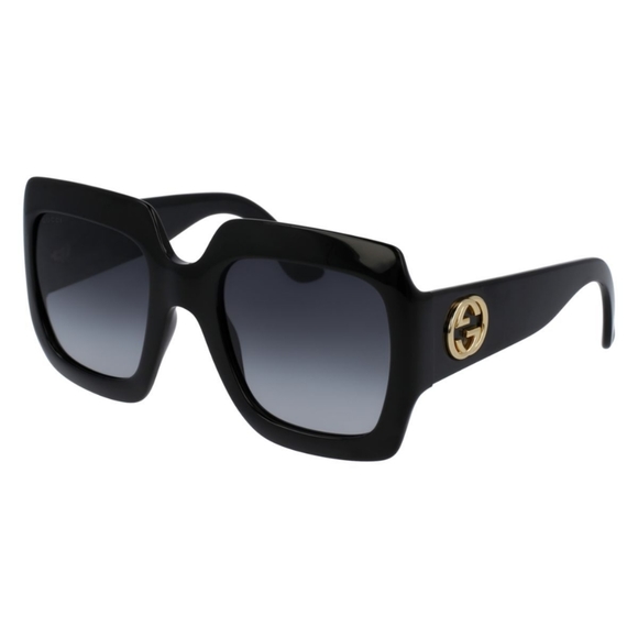 NEW GUCCI OVERSIZED SQUARE WOMEN'S SUNGLASSES GG0053SN 001 GUCCI EYEWEAR GG0053S - Picture 3 of 10